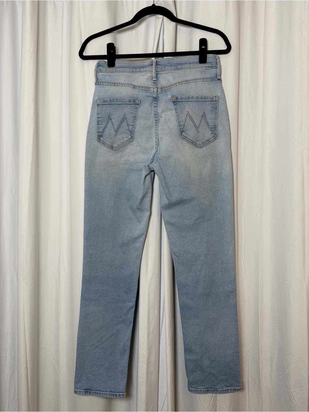 MOTHER The Dazzler Ankle Jeans 28 Light Wash Straight Leg - Picture 4 of 12
